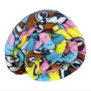 Limited Edition Buc-ees Pastel Plush Throw Blanket 50 X 70 Texas beaver hat